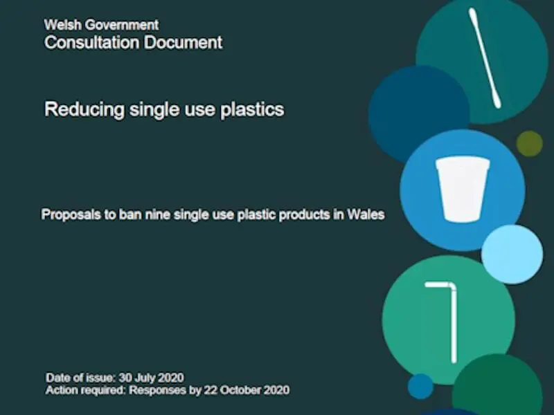 Cover of Welsh Government consultation on reducing single use plastics