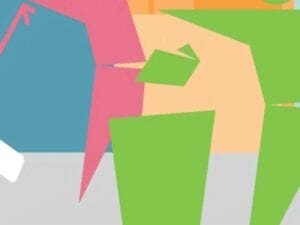 Colourful image based on Autumn Clean Cymru logo
