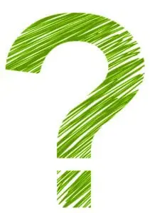 Image of hand drawn green question mark