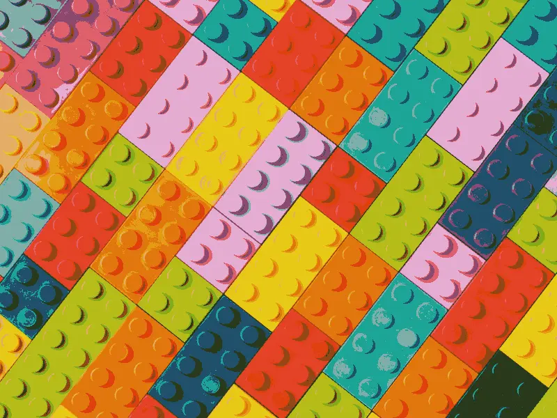 Colourful LEGO bricks