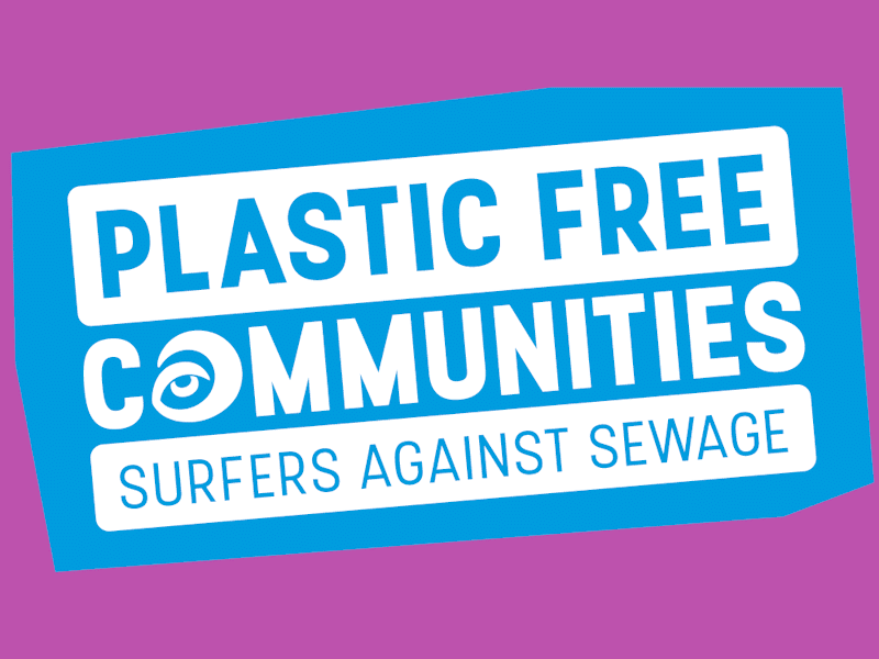 Plastic Free Communities text and logo.