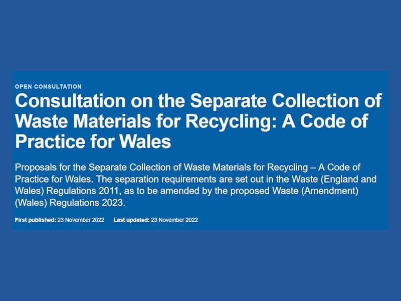 Separate collection of waste materials for recycling: a code of practice for Wales.